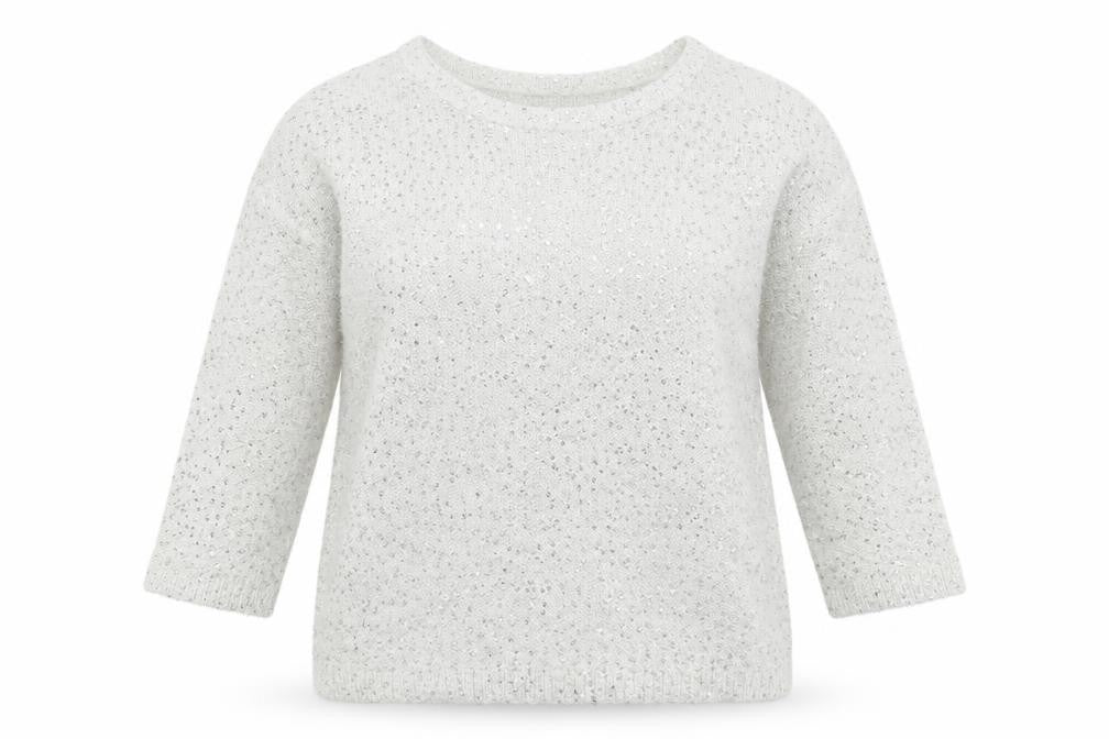 F&F Womens White  Knit Pullover Jumper Size 12