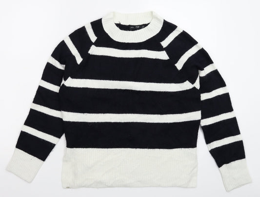 F&F Womens Multicoloured Striped Knit Pullover Jumper Size 12