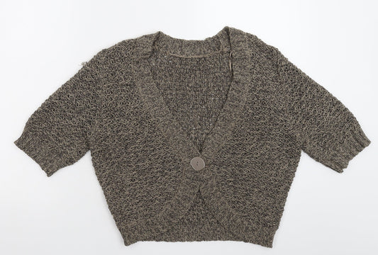 BHS Womens Grey  Knit Cardigan Jumper Size 16