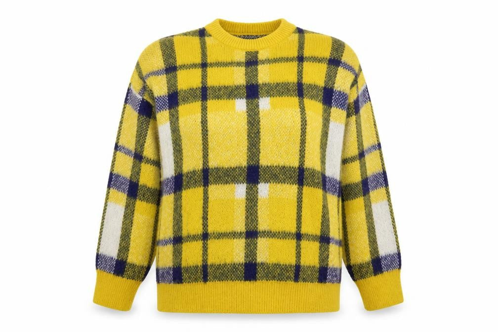 Warehouse Womens Multicoloured Check Knit Pullover Jumper Size 12