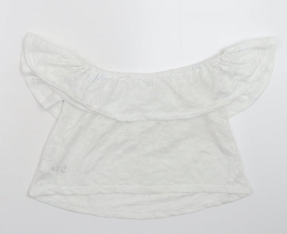 Miss Selfridge Womens White   Cropped Tank Size 8