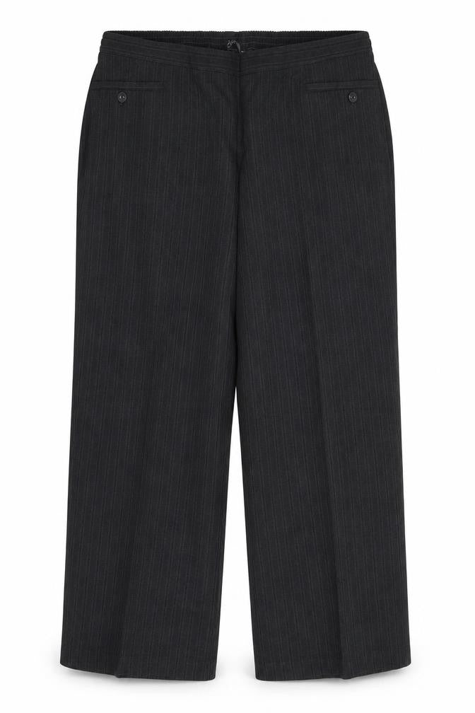 Bonmarché Womens Grey Striped Dress Pants Trousers Size 20 L26 in
