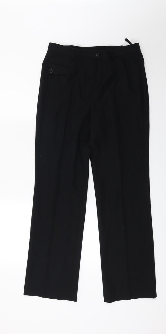 Marks and Spencer Womens Black   Trousers  Size 12 L27 in