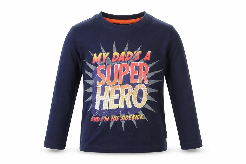 Primark Boys Blue   Pullover Sweatshirt Size 3-4 Years  - Dad Super hero