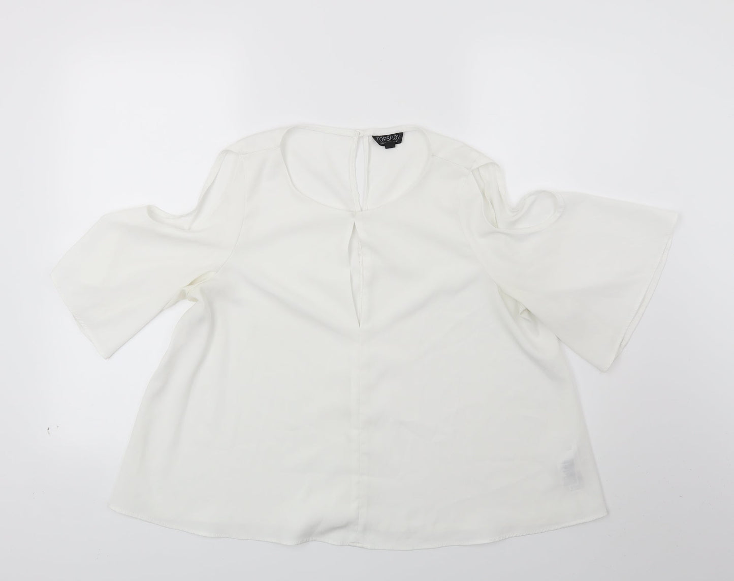 Topshop Womens White   Basic Blouse Size 12