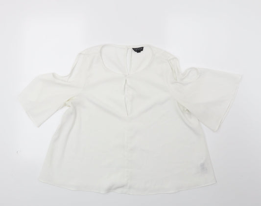 Topshop Womens White   Basic Blouse Size 12