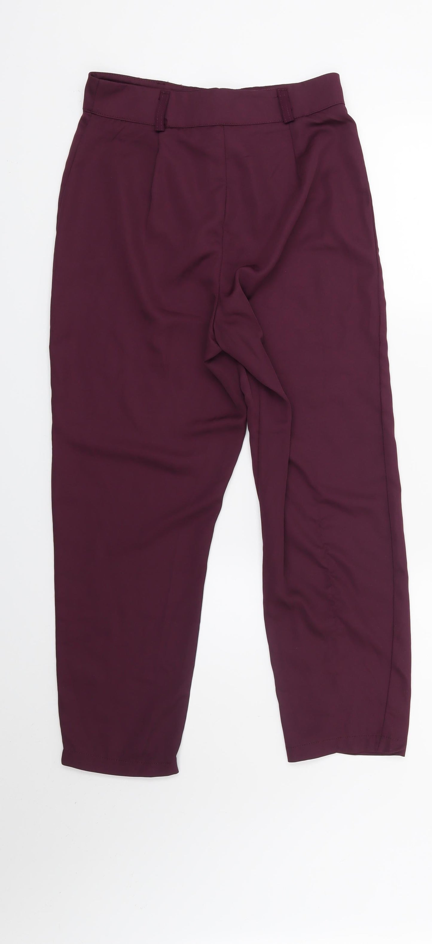Boohoo Womens Red   Trousers  Size 10 L26 in