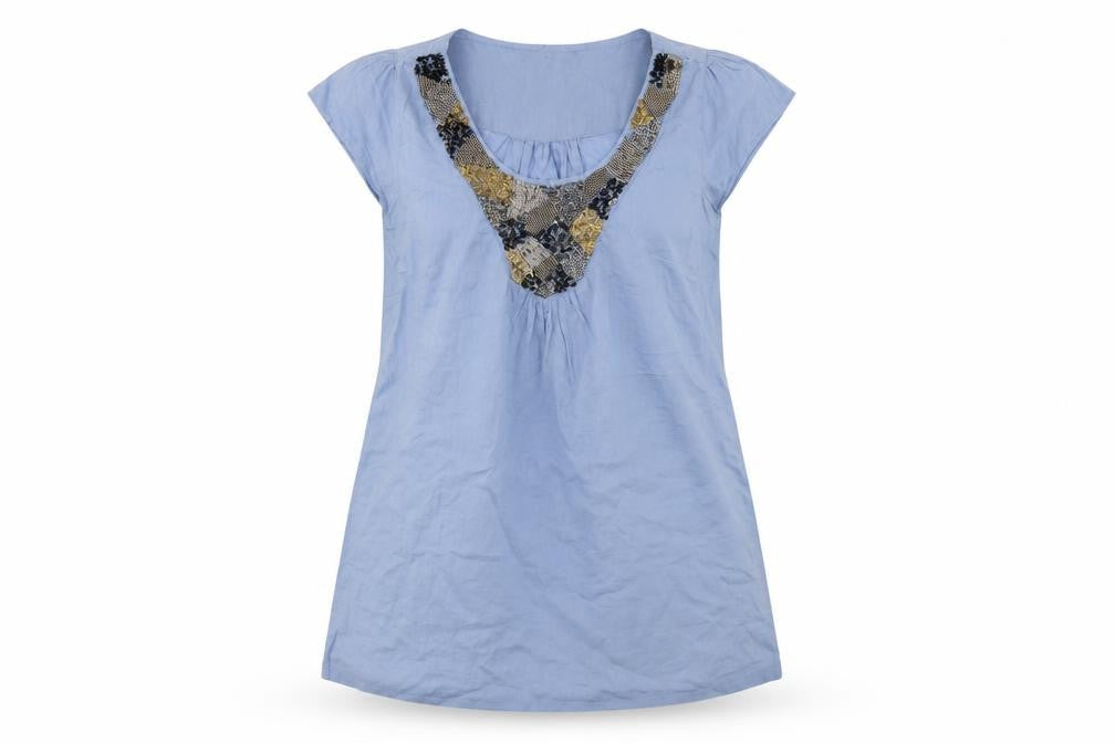M&Co Womens Blue  Rayon A-Line  Size 10