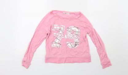 Preloved Pineapple Girls Pink   Pullover Sweatshirt Size 9-10 Years  - 79 Pineapple - Front