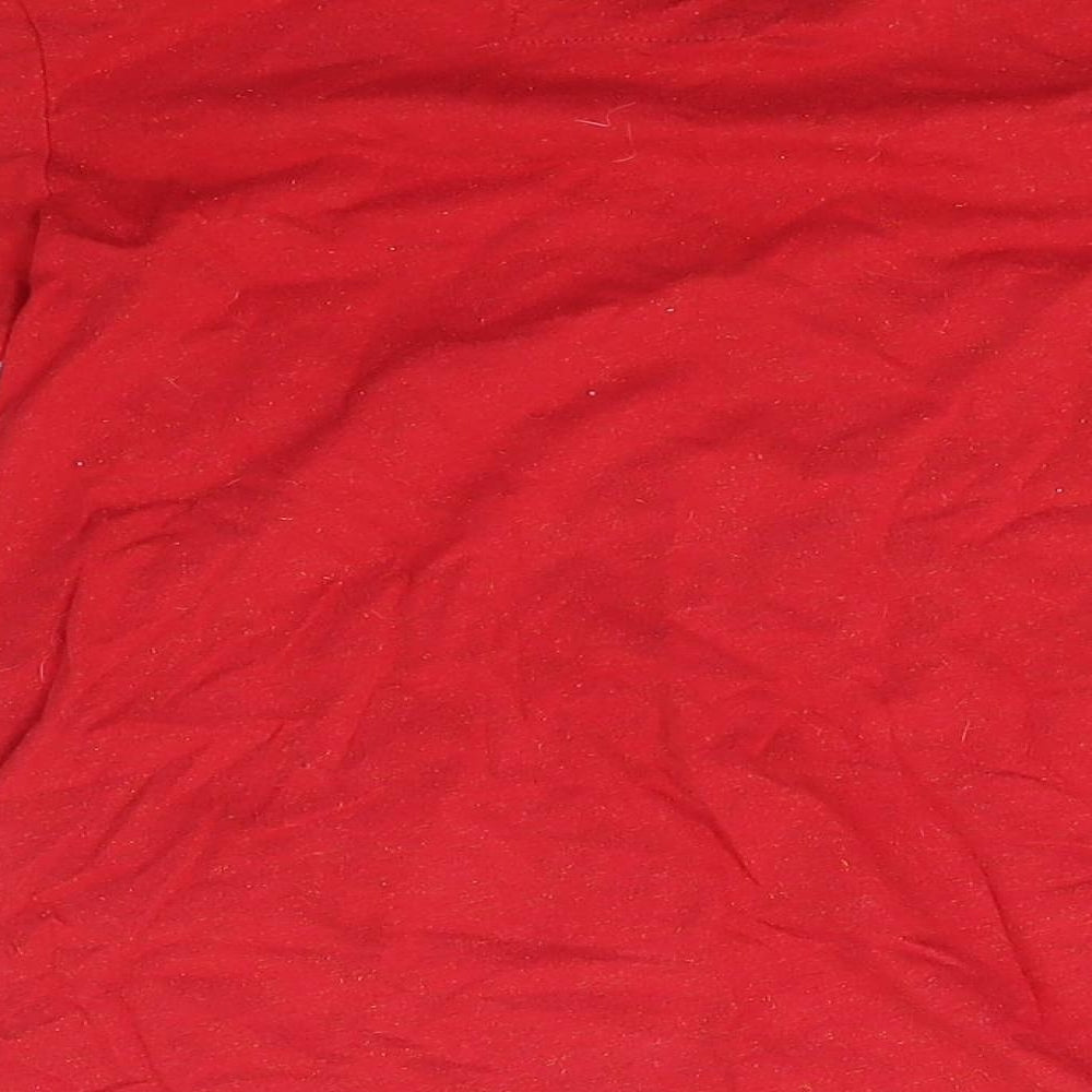 TU Girls Red   Basic T-Shirt Size 9 Years