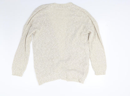Next Womens Beige  Knit Pullover Jumper Size 10