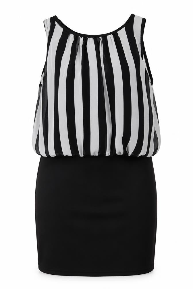 Cameo Rose Womens Black Striped Mini Size 10