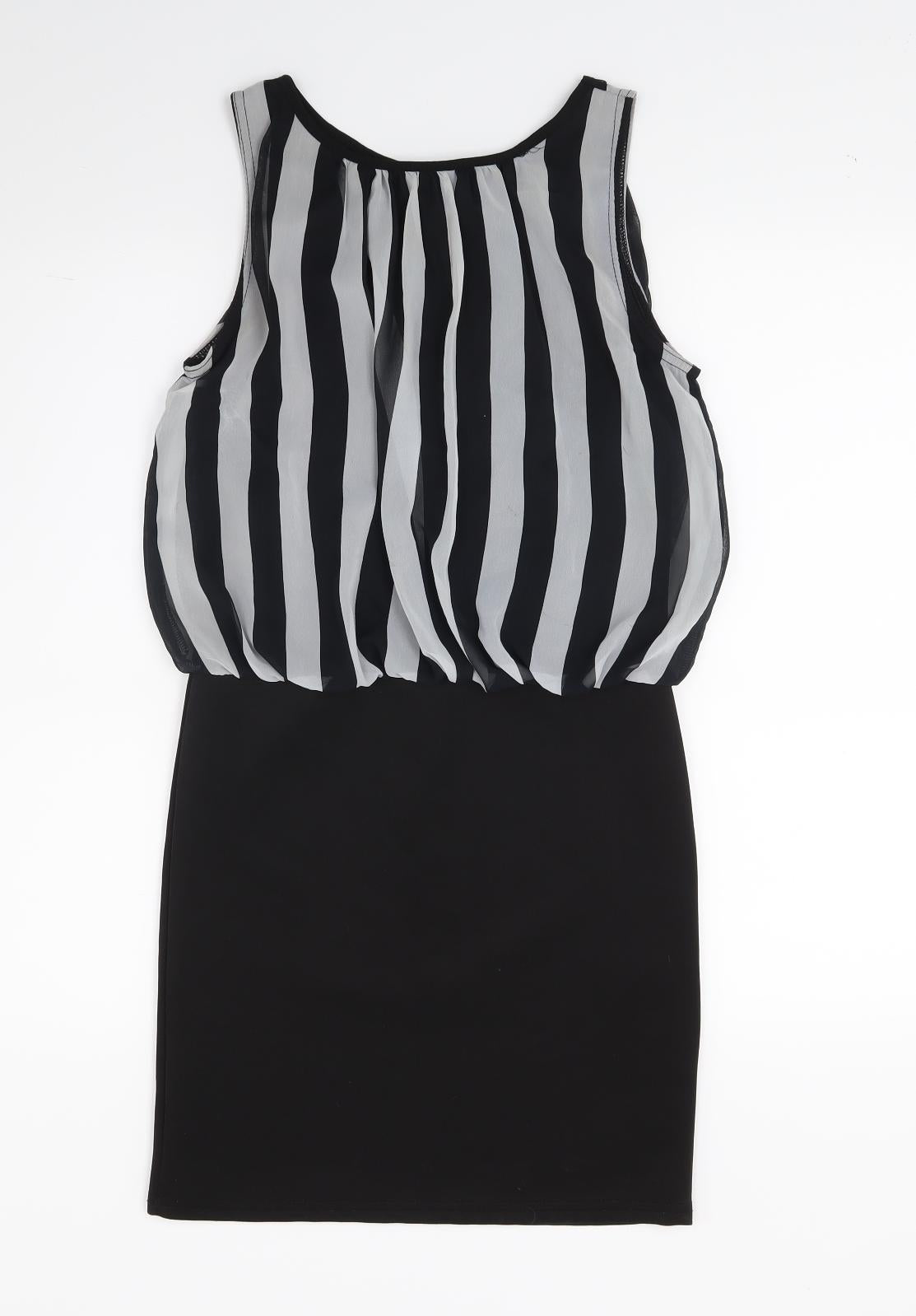 Cameo rose Womens Black Striped  Mini  Size 10