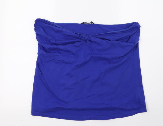 Dorothy Perkins Womens Blue  Jersey Cropped T-Shirt Size 22