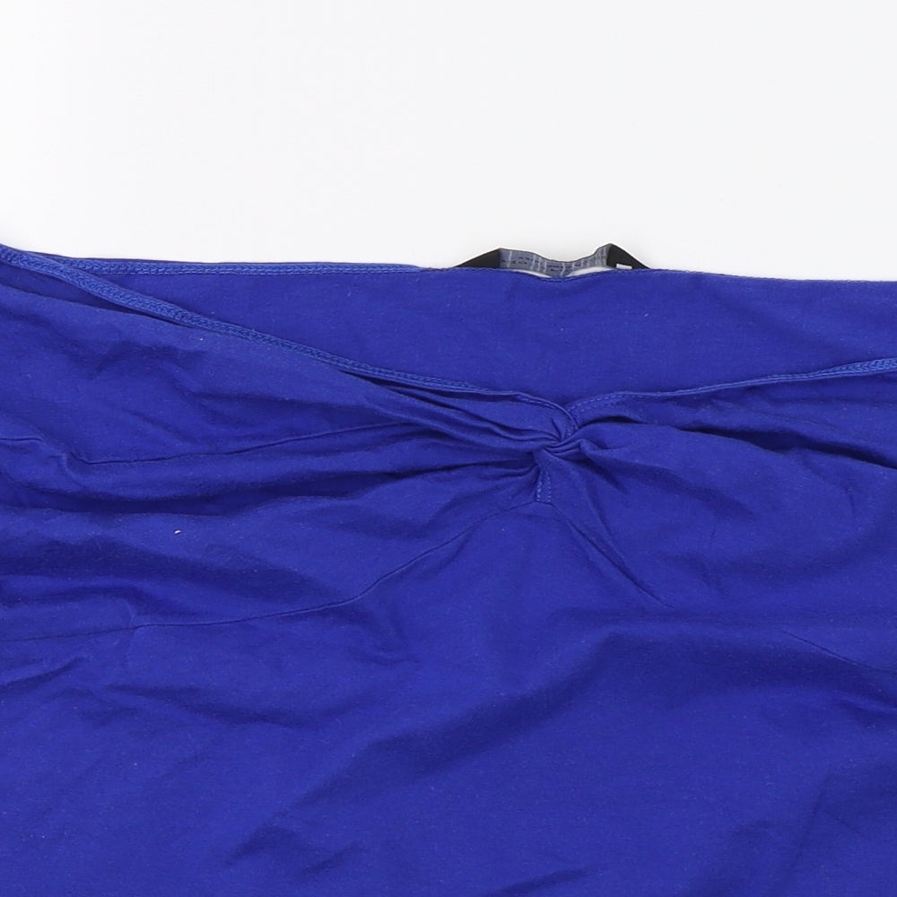 Dorothy Perkins Womens Blue  Jersey Cropped T-Shirt Size 22
