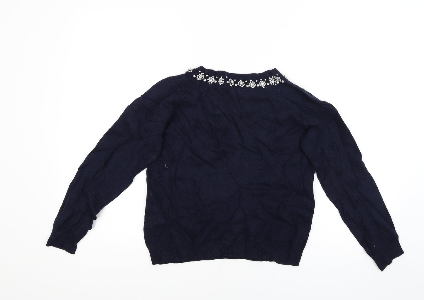 He Loves Me Womens Blue   Pullover Jumper Size 14  - Studded collar