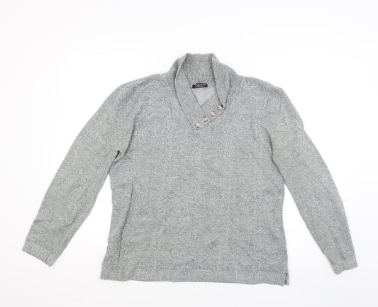 Touch Mens Grey   Pullover Jumper Size M