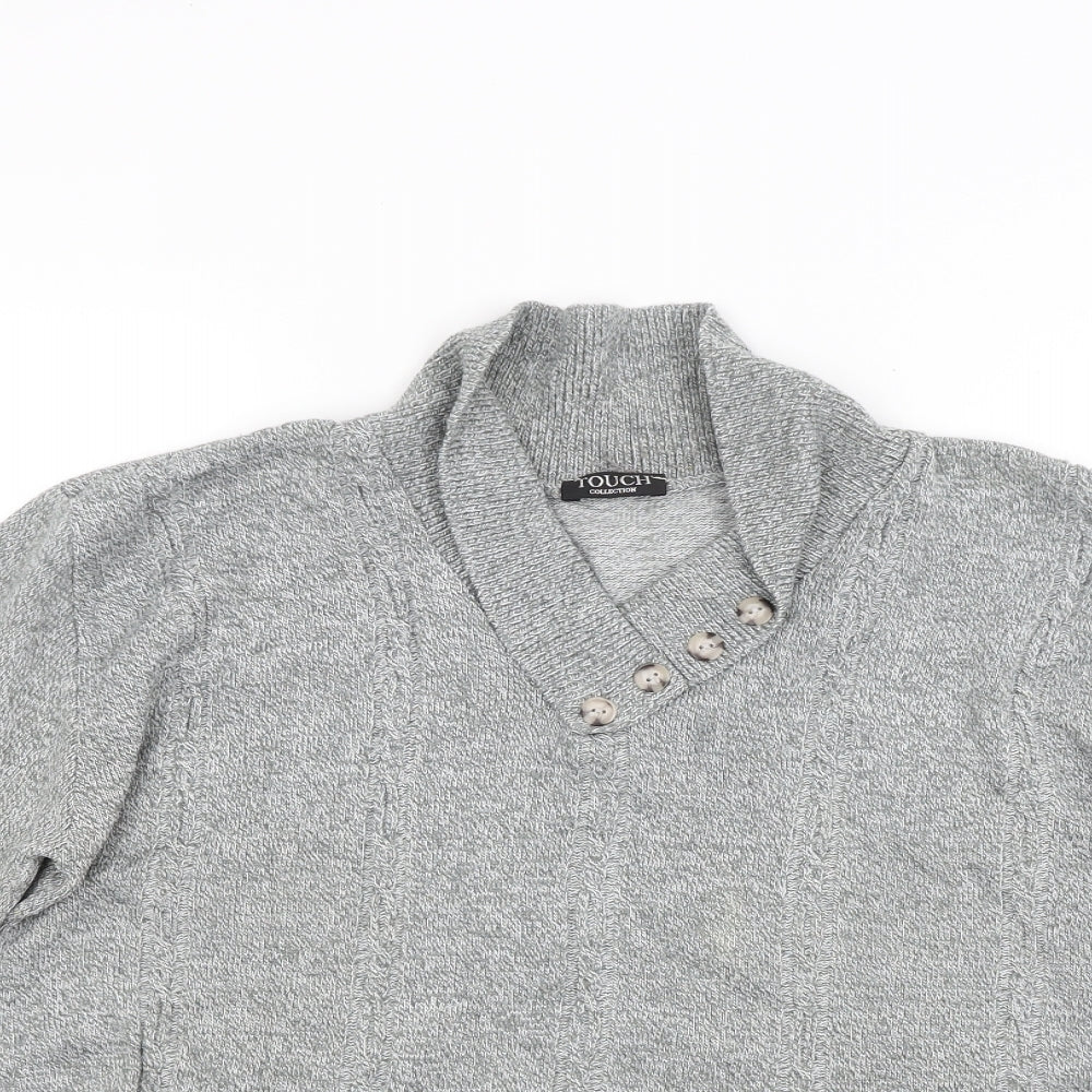 Touch Mens Grey   Pullover Jumper Size M