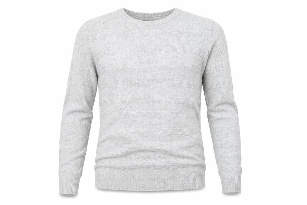 Marks & Spencer Mens Grey Striped  Pullover Jumper Size L