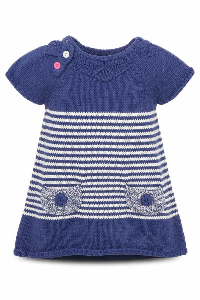 Next Boys Blue Striped  Pullover Jumper Size 2-3 Years