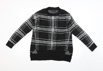 Marks & Spencer Womens Black Check  Pullover Jumper Size S