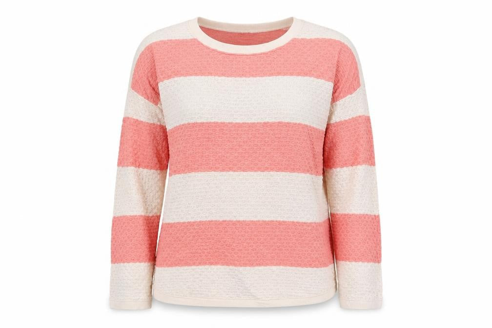 F&F Womens Pink Striped  Pullover Jumper Size 12