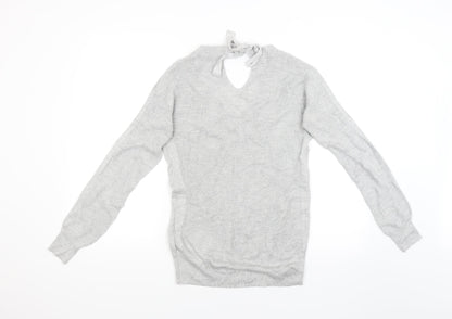 Next Womens Silver   Cardigan Jumper Size 8