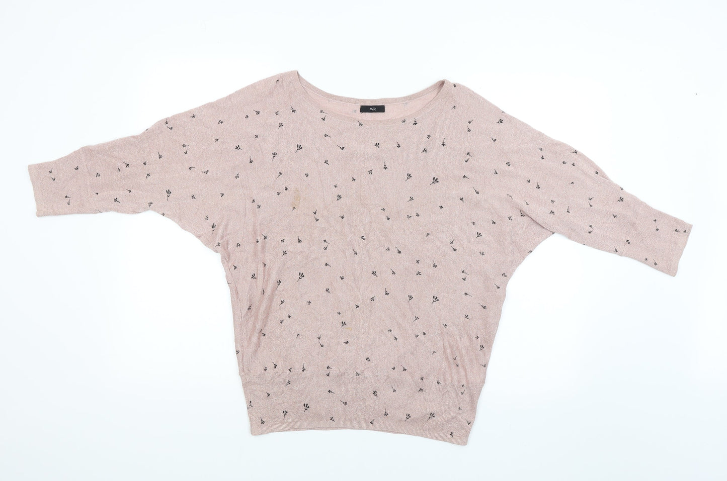 M&Co Womens Pink   Pullover Jumper Size 14