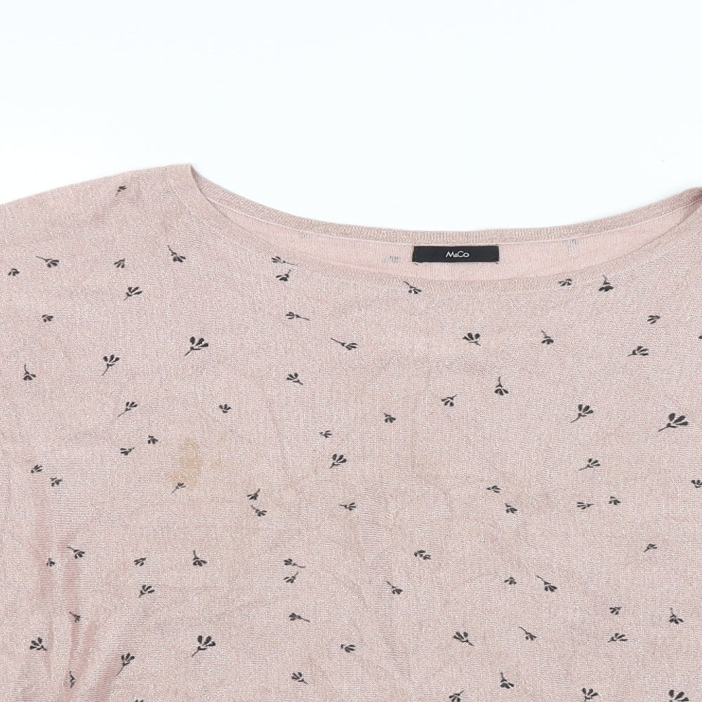 M&Co Womens Pink   Pullover Jumper Size 14