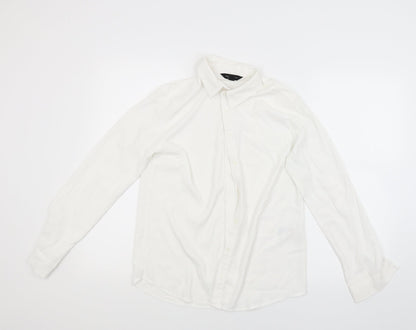 Preloved New Look Womens White   Basic Button-Up Size 8 - Front