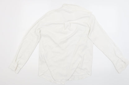 Preloved New Look Womens White   Basic Button-Up Size 8 - Back