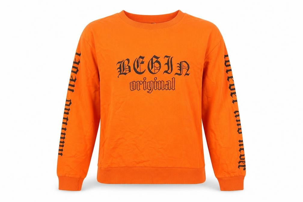 Divided Womens Orange   Pullover Jumper Size XS