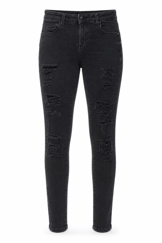 Denim & Co. Womens Black  Denim Skinny Jeans Size 6 L29 in