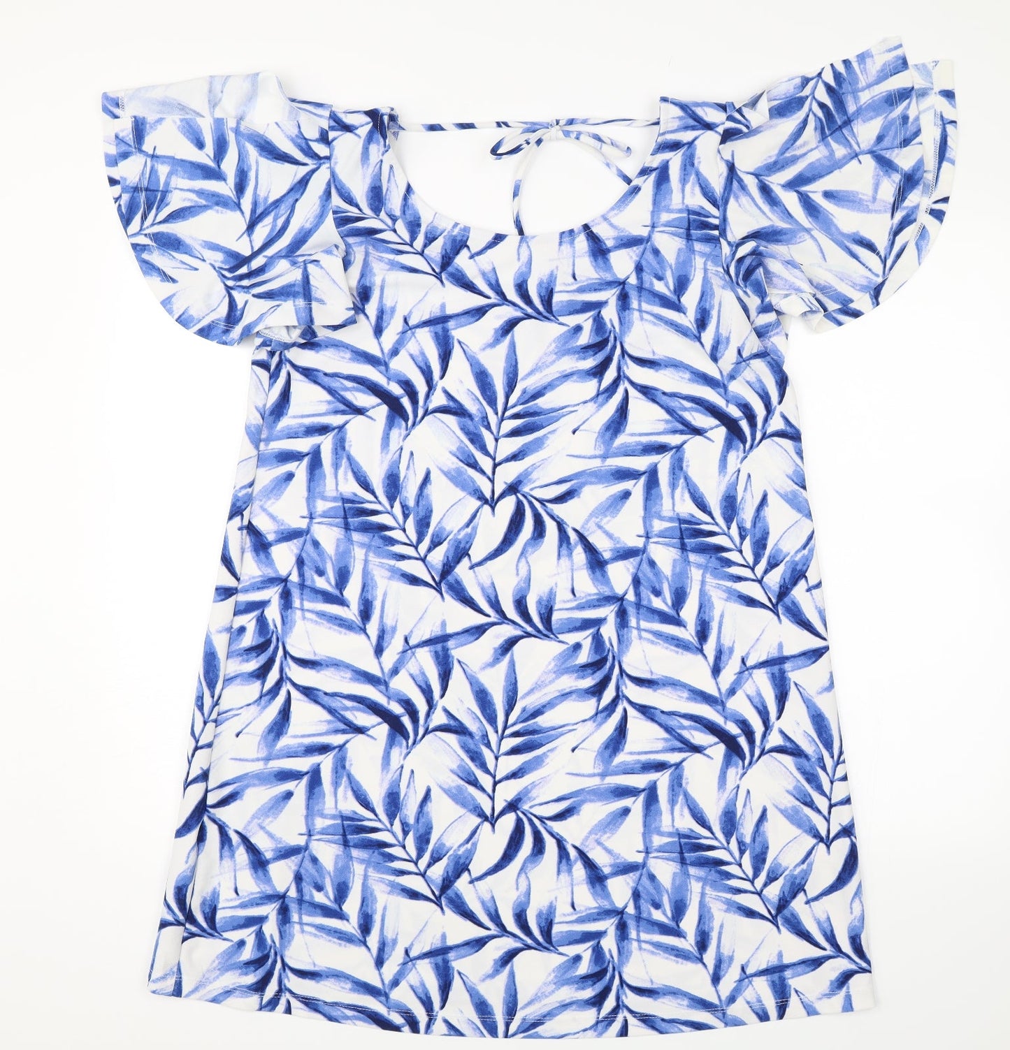 Mango Womens Blue Floral  Shift  Size S