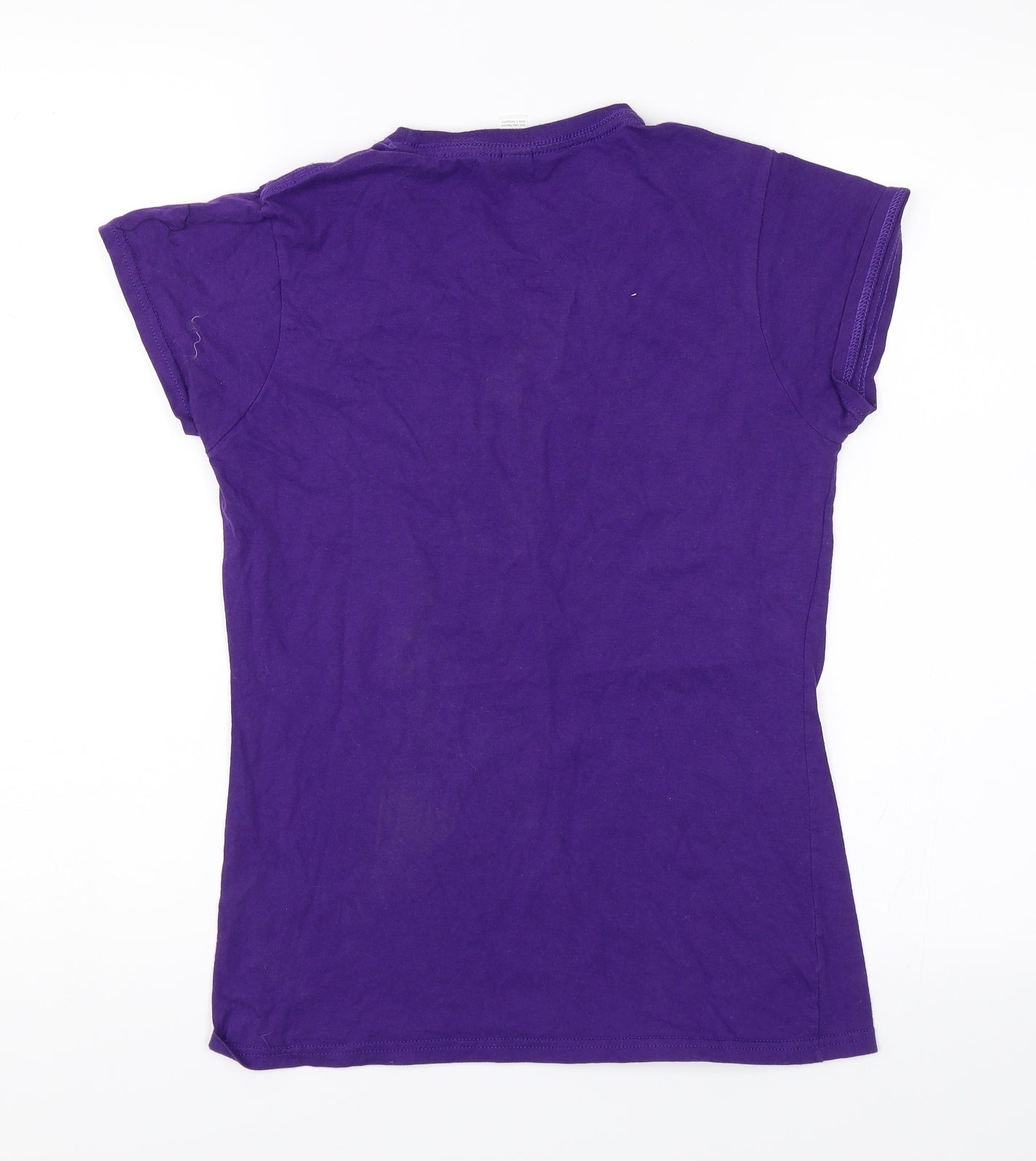 Gildan Womens Purple   Basic T-Shirt Size M  - Christmas