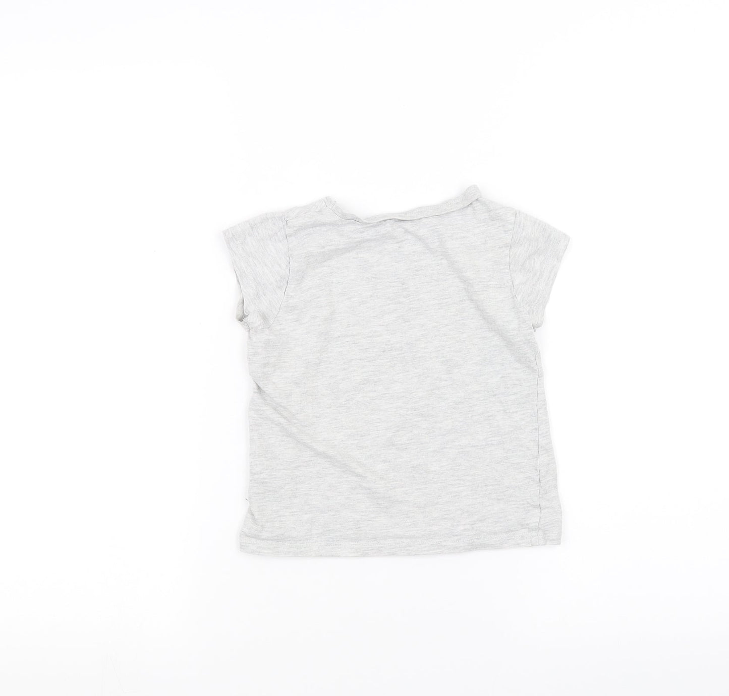 George Girls Grey   Basic T-Shirt Size 4-5 Years
