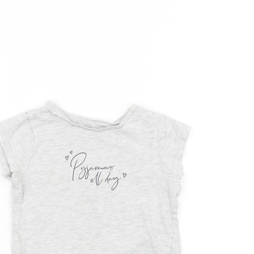 George Girls Grey   Basic T-Shirt Size 4-5 Years