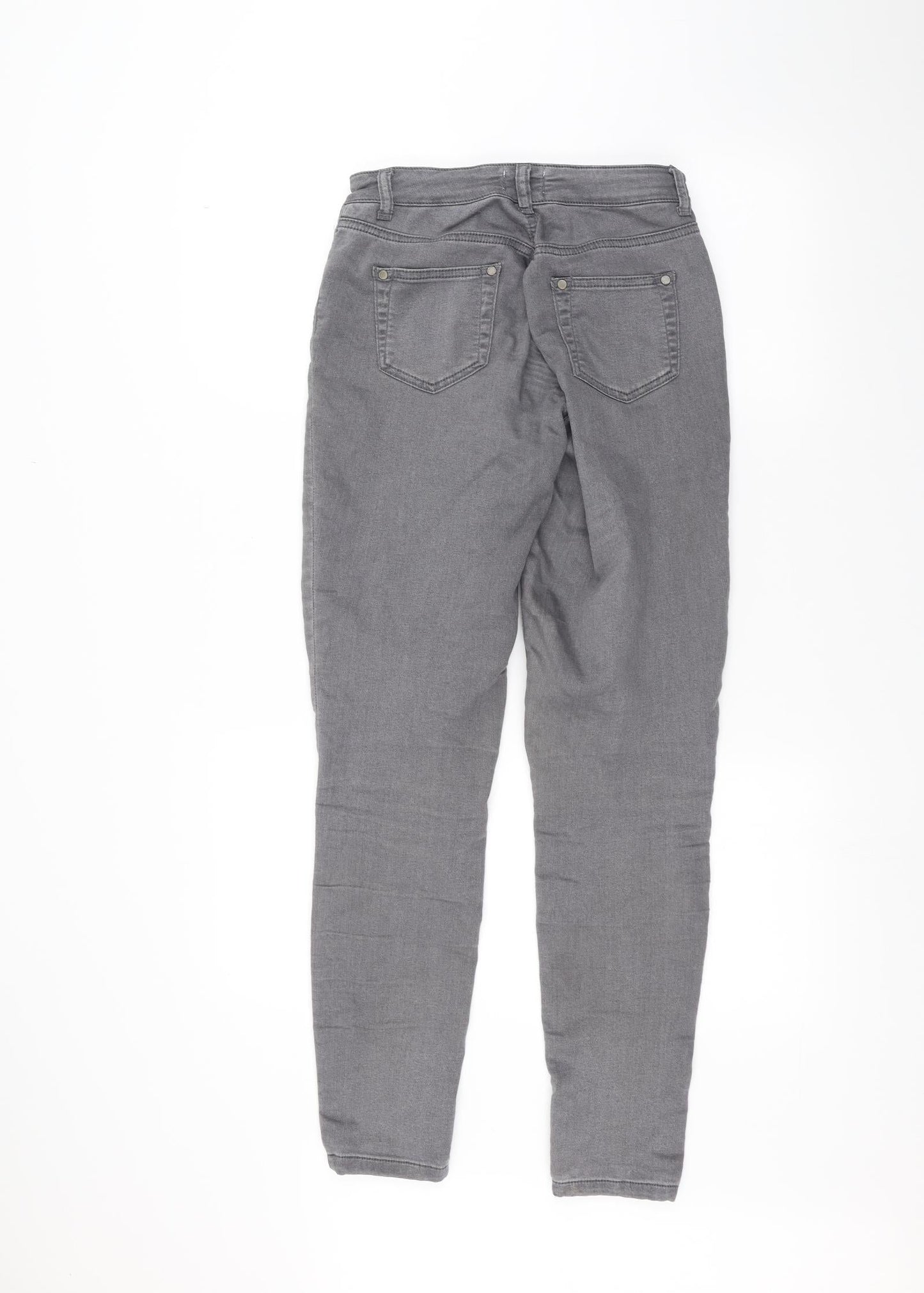 Miss Selfridge Womens Grey   Straight Jeans Size 8 L26 in