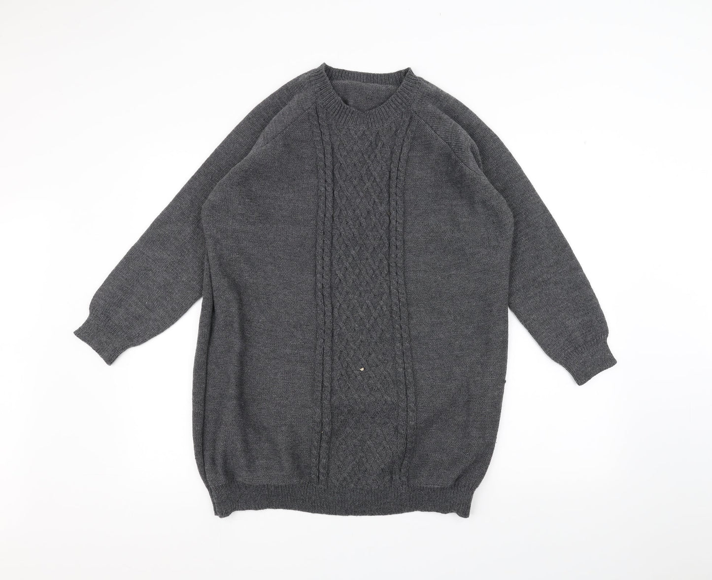 SheIn Womens Grey  Knit Pullover Jumper Size S
