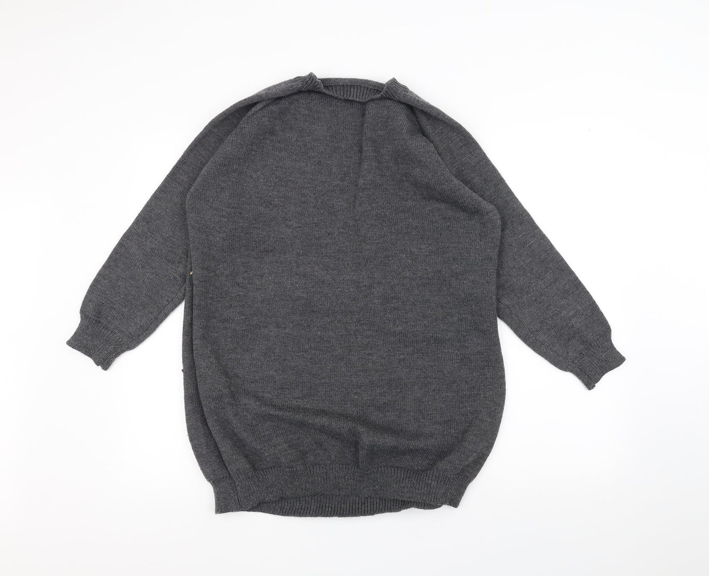 SheIn Womens Grey  Knit Pullover Jumper Size S
