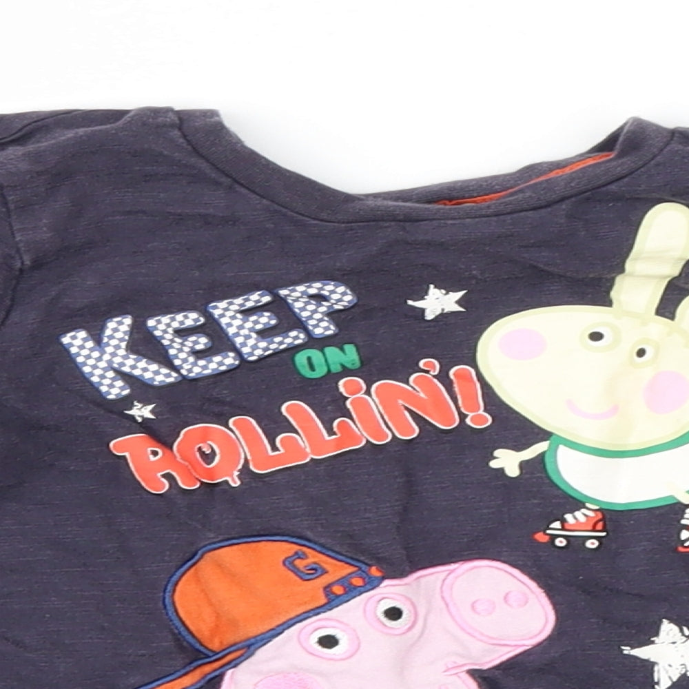 Peppa Pig Boys Blue   Basic T-Shirt Size 12-18 Months  - Peppa Pig