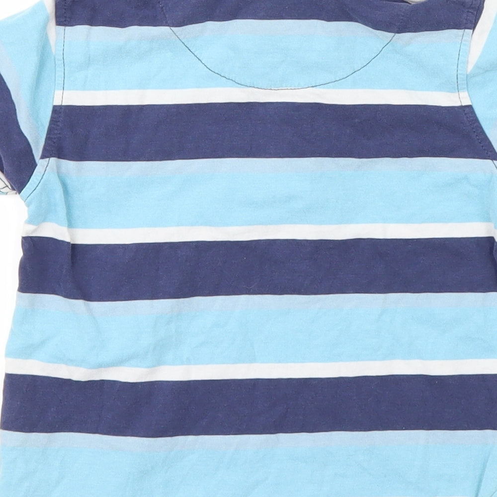 TU Boys Blue Striped  Basic Polo Size 12-18 Months