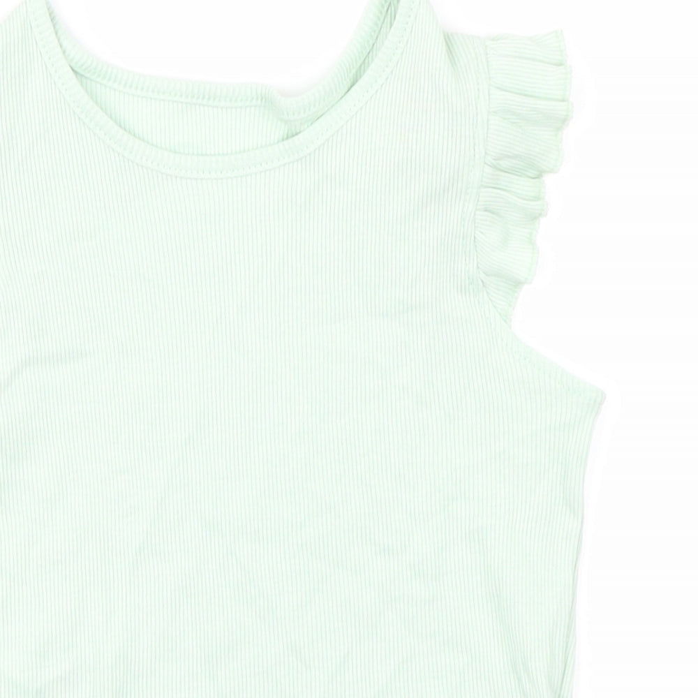 Primark Girls Green   Basic Tank Size 2 Years