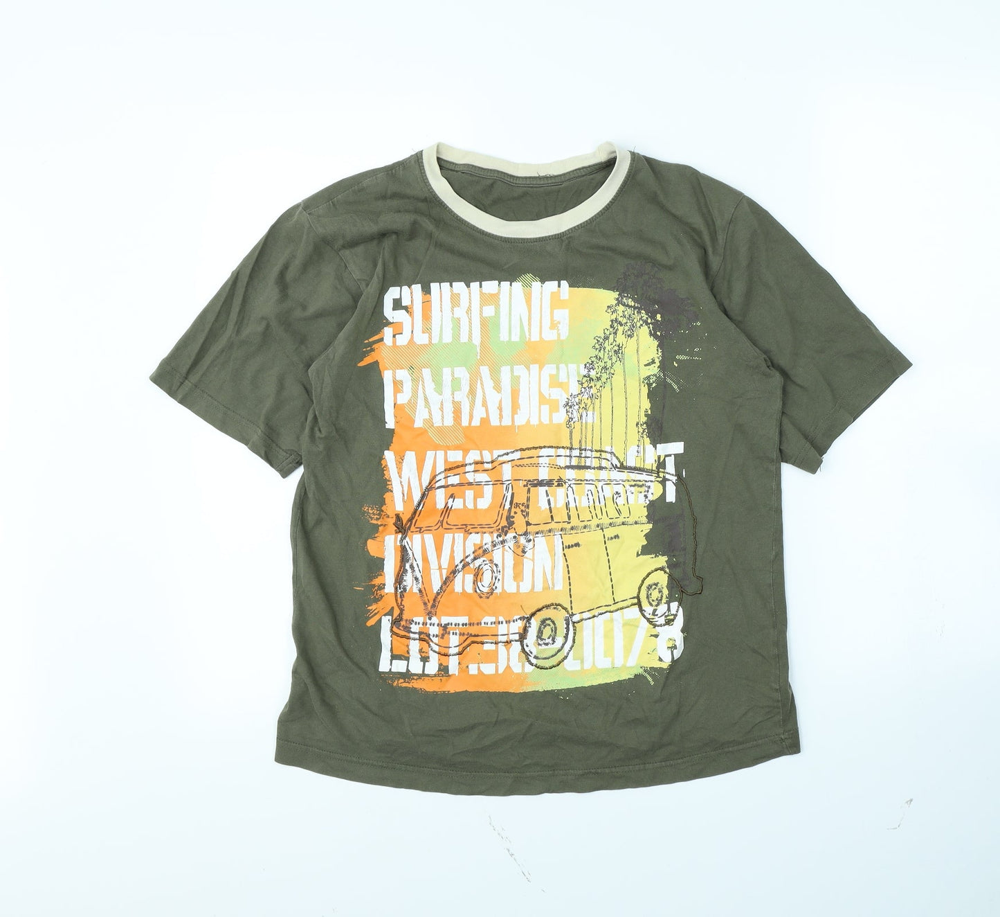 Preworn Boys Green   Basic T-Shirt Size 12 Years