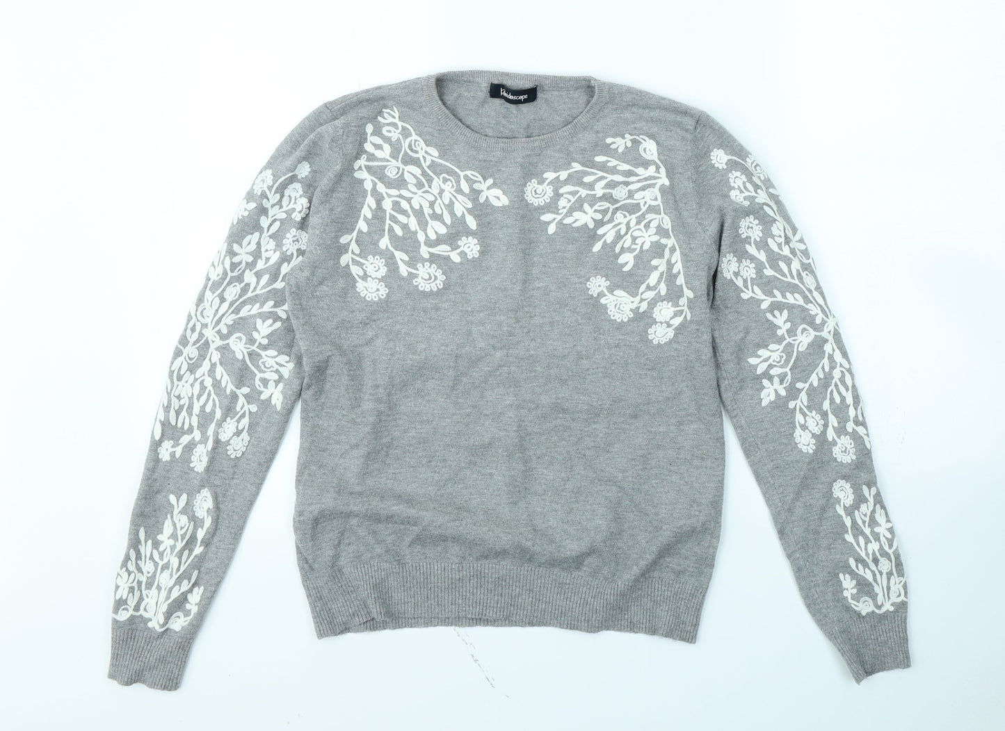 Kaleidoscope Womens Grey   Pullover Jumper Size 10