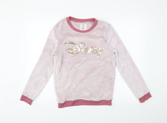 Disney Womens Pink Solid  Capri Pyjama Top Size XS  - disney