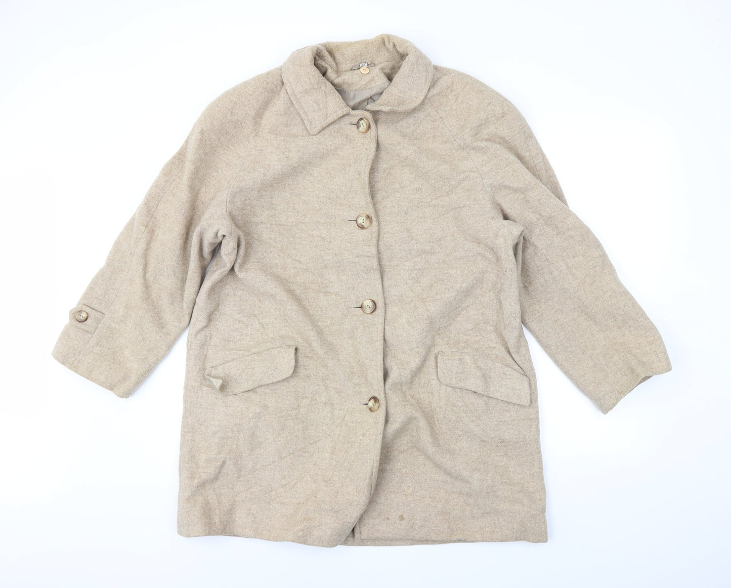 Bonmarché Womens Beige   Overcoat Coat Size 14
