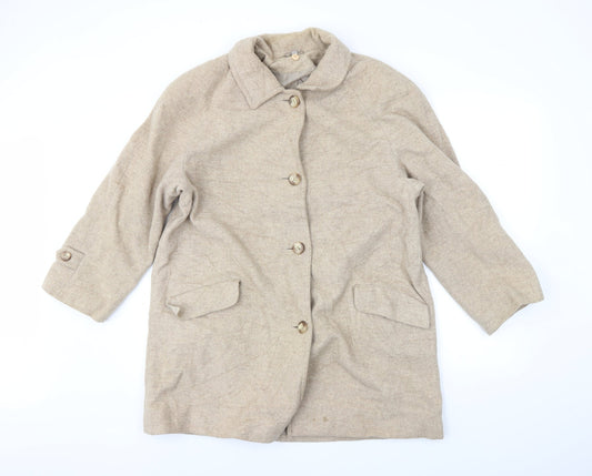 Bonmarché Womens Beige   Overcoat Coat Size 14