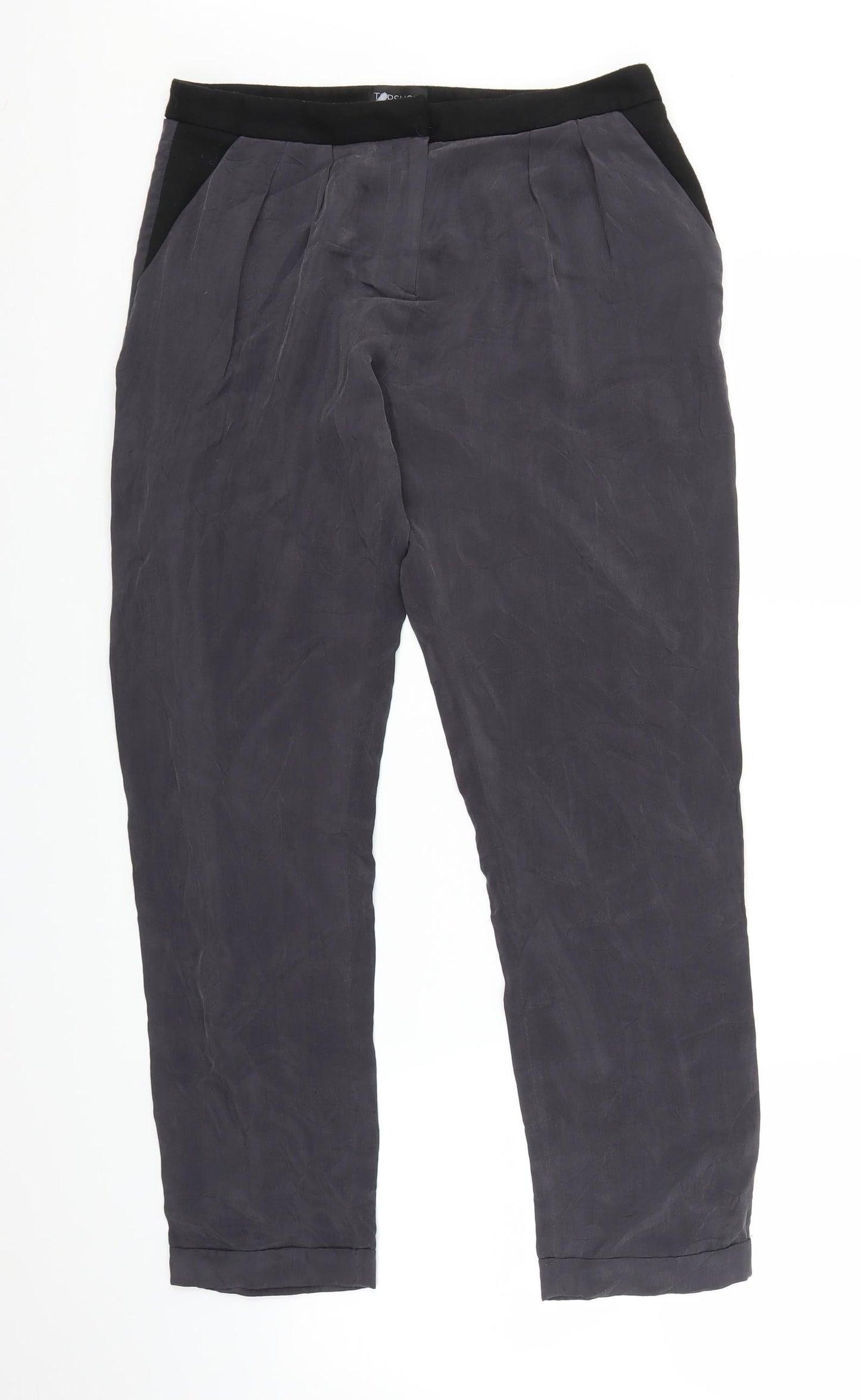 Topshop Womens Grey   Trousers  Size 12 L27 in
