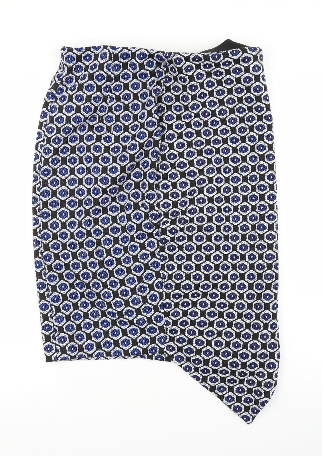 Marks and Spencer Womens Black Geometric  Straight & Pencil Skirt Size 12